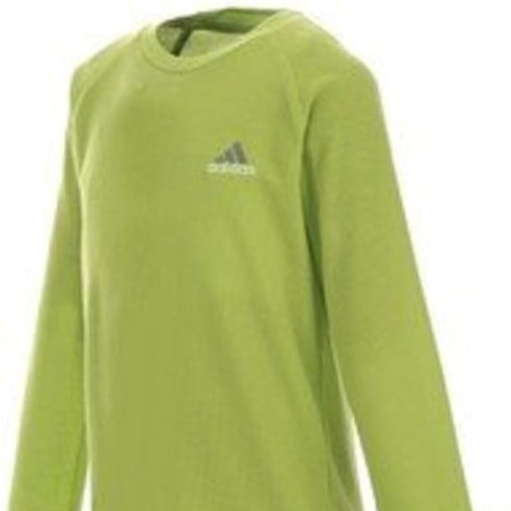 Adidas Boys' Long Sleeve Thermal Top Small Still Green